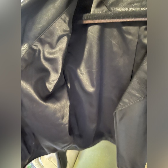 😎🌹Moto jacket embroidered S black faux leather🌹😎 - Picture 9 of 10